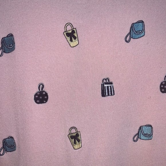 Pink Ruffle Cardigan With Embroidered Purses Size XL - Picture 2 of 7